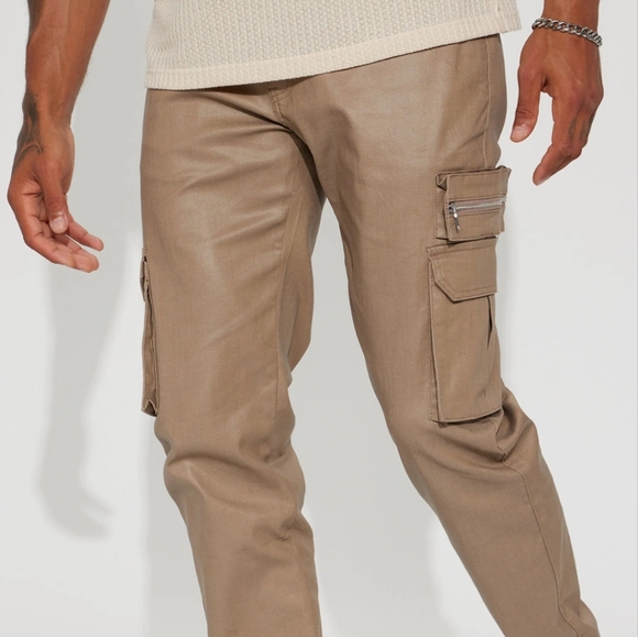 Shiny Cargo pants size 32 - Picture 2 of 5